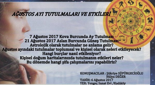 AĞUSTOS AYI TUTULMALARI